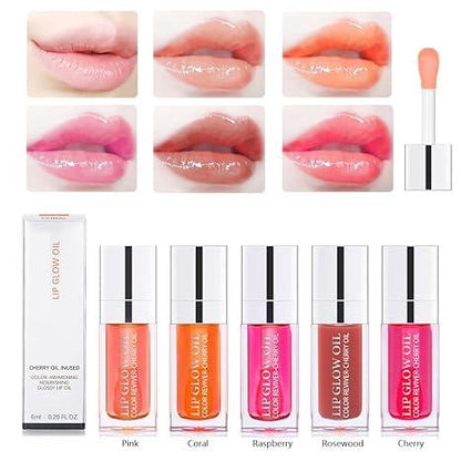 Hydrating Lip Glow Oil, Moisturizing Plumper Gloss, Transparent Plumping Balm, Tinted Balm Care Clear Skincare Moisturizer Moisture Hydrate