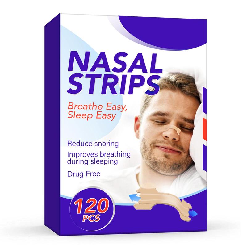 Nose Strips, 120pcs/box Nasal Strips for Reducing Snoring, Relief Nasal Congestion, Ventilated Nose Patches for Men and Women