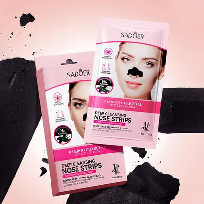 6pcs Blackhead Removal Nose Strips, Bamboo Charcoal Deep Cleansing Nose Strips, For Personal Care