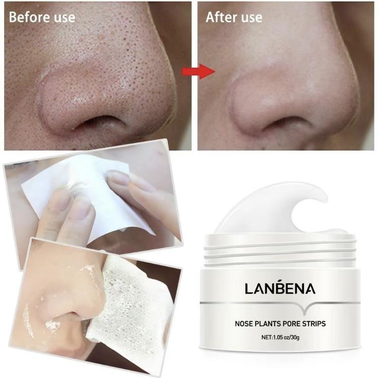 LANBENA Blackhead Remover Strips - Unveil Clear Skin with 60 Nose and Face Pore Strips (30g) for Deep Cleansing! Experience Professional Blackhead Removal for a Clear and Radiant Complexion Gel Skincare Smooth Comfort