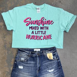 Sunshine hurricane graphic, T shirt short sleeve