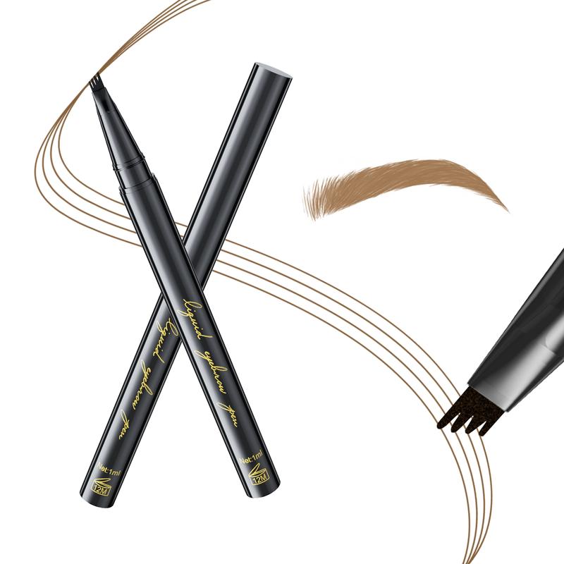 Eyebrow Pencil Microblading Eyebrow Pencil - Waterproof & Long - Lasting Eye Makeup Eyebrow Pen With 4 Micro-Fork Tip for Hair-Like and Natural - Looking Brows