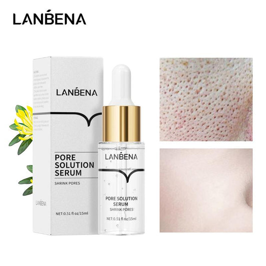 LANBENA Pore Skin Care Serum Facial Essence for Shrinking Pores Dry Skin Sensitive Skin Alcohol Free Flower  Moisturize Smooth Delicate Firming Skin Repair Comfort Moisturizer Moisture Hydrate