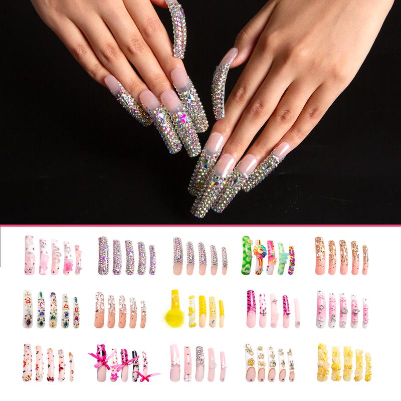 Lovful CURVED NAILS (Length: 2.2" ) H26-H220 10PCS Handmade Acrylic Press On Nails Fake Nails Nail Art Nail Care Eagle Curve Hawk Curve Eagle Claw Tips