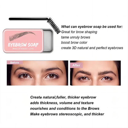 Music Festival Makeup, Eyebrow Soap & Gel Wax, Excellent Eyebrow Styling Wax, Long-lasting Waterproof Eyebrow Styling Soap, Eyebrow Makeup Cosmetic Tool for Women