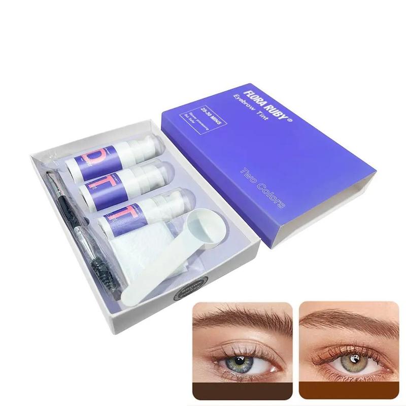 Waterproof Eyebrow Dye Kit, 1 Box Quick Drying Eyebrow Tinted Cream, Eye Brow Coloring Styling Cream, Eyebrow Makeup Products