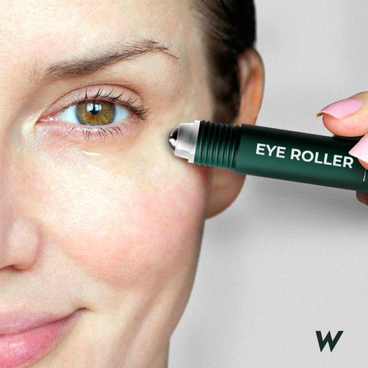 Wolf Project Under Eye Roller with Caffeine, Vitamin C and Peptides - Energizing Serum for Dark Circles and Puffiness, Fine Lines, Wrinkles - Gel-Based Brightening Eye Serum