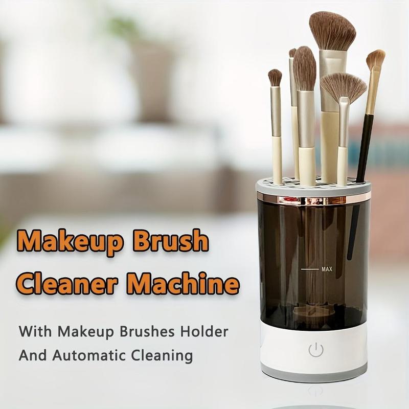 USB Plug-in Portable Electric Makeup Brush Cleaner, Electric Quick Makeup Brush Cleaning Machine, Travel Essentials, Makeup Brush Cleaning Tool for Home & Travel, Cute Girly Accessories for Vanity