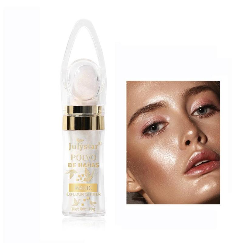 Highlighter Powder, Natural Brightening Pearly Face Highlighter Brightener, Facial Brightening Nose Contouring Cosmetics