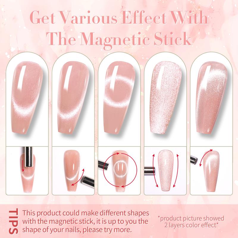 BORN PRETTY Magnetic Cat Eye Nail Polish Gel 15ml One Bottle With Magnetic Stick Nail Art Nail Care