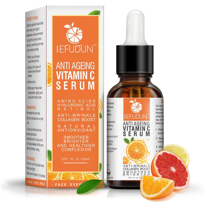 SEFUDUN Vitamin C Serum  for Face - Vitamin C Facial Serums with Hyaluronic Acid, Retinol, Niacinamide & Salicylic Acid - Vitamin C Face Oil - Skin Brightening Serum - Anti Aging, Reduce Wrinkles & Dark Spots-30ml