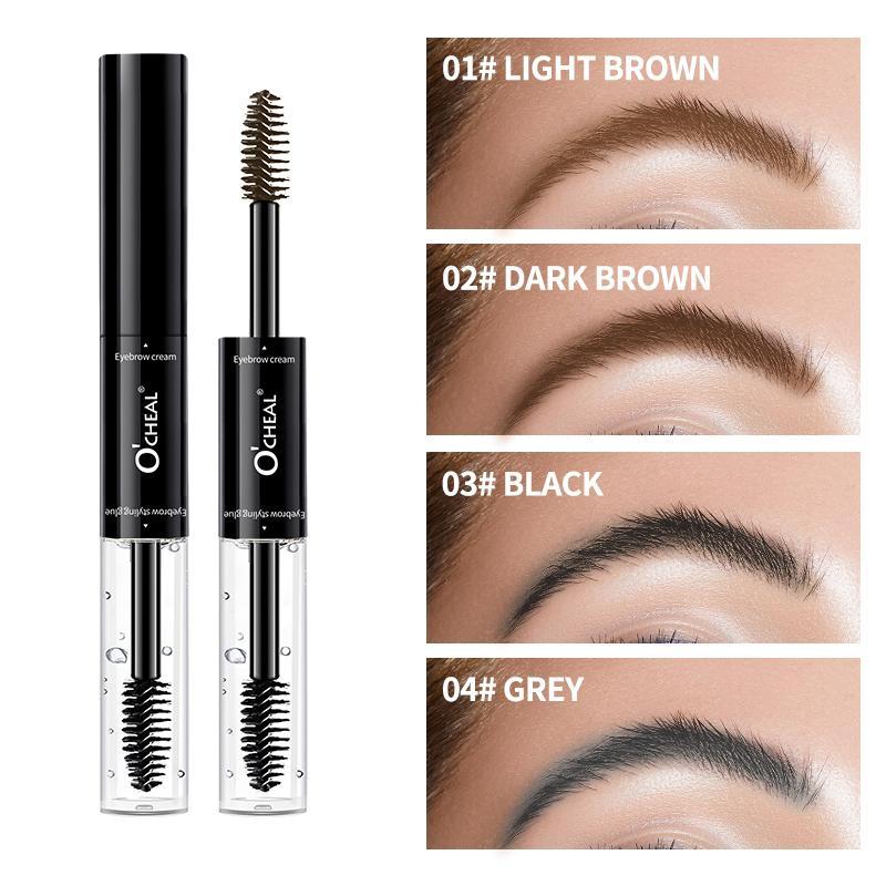 Double-ended Eyebrow Dyeing Liquid, 1 Count Long Lasting Eyebrow Dyeing Cream, Waterproof Eyebrow Makeup Tool for Women