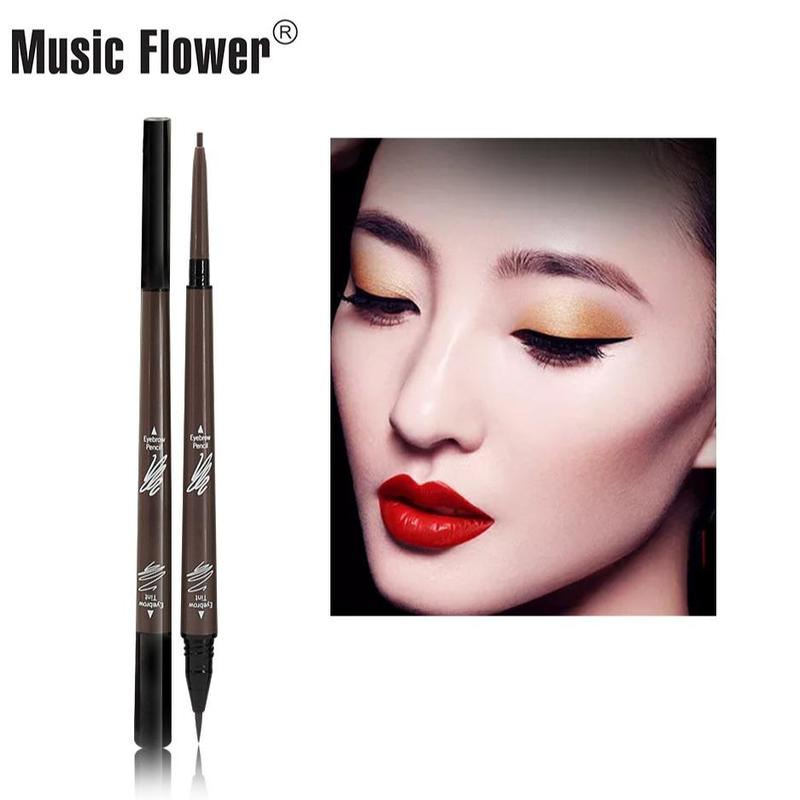 2 in 1 Double-ended Eyebrow Pencil, 1 Count 1.5mm Minuteness Eyebrow Pencil, Waterproof 24 Hours Long-lasting Eyebrow Pencil