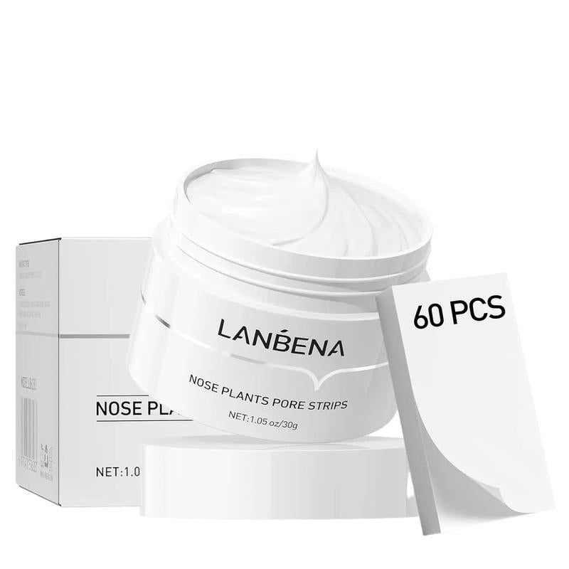 LANBENA Blackhead Mask, Nose Plants Pore Strips Blackhead Remover Mask Peel off Mask Facial Pore Cleanser Purifying Face Mask Nose Strips (1.05oz/30g) Alcohol Free