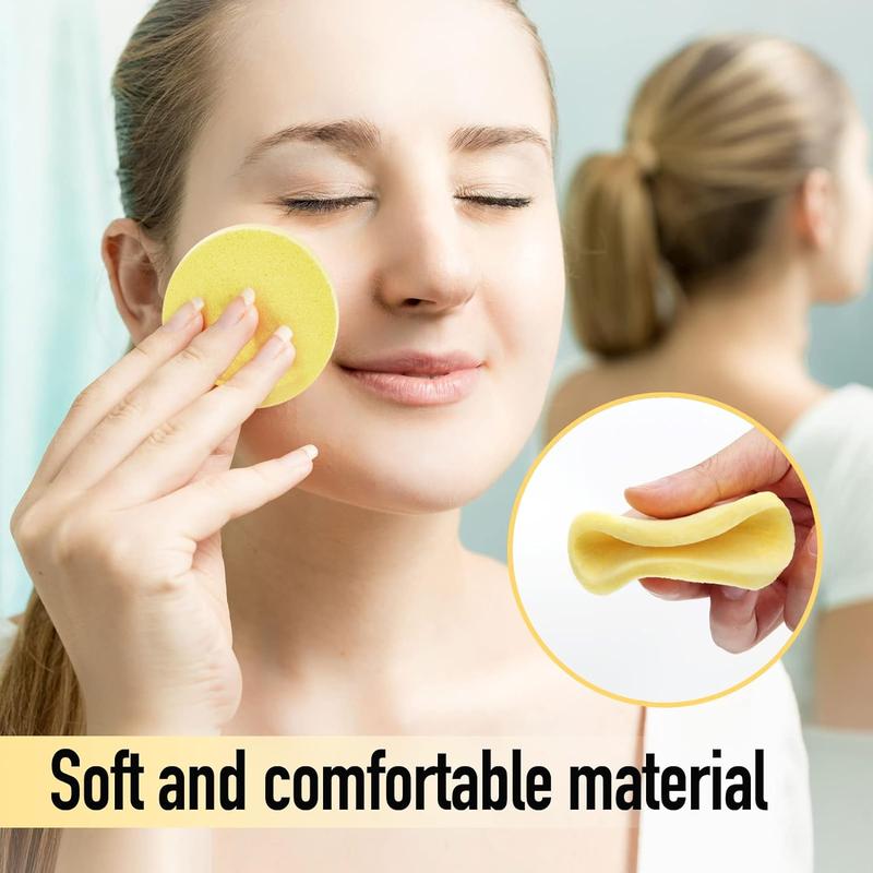 Facial Cleansing Sponge (120pcs), Round Face Wash Sponge, Face Scrubber, Professional Facial Cleaning Tool for Women & Men