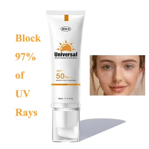 SPF50+ Sun Sunscreen Sun Care, Strong UV Protection Comfort Lightweight Tinted Moisturizer with All-In-One Face Sunscreen and Foundation, 50ml / 1.7oz Facial Skincare