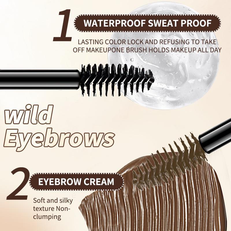 Double-ended Eyebrow Dyeing Liquid, 1 Count Long Lasting Eyebrow Dyeing Cream, Waterproof Eyebrow Makeup Tool for Women