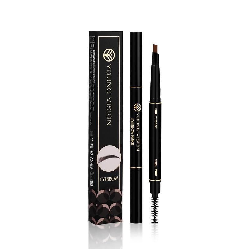 Double-ended Eyebrow Pencil & Brush, 1 Count Long Lasting Eyebrow Shading & Filling Pencil, Brow Styling Brush, Waterproof Eye Brow Coloring Pencil for Women & Girls