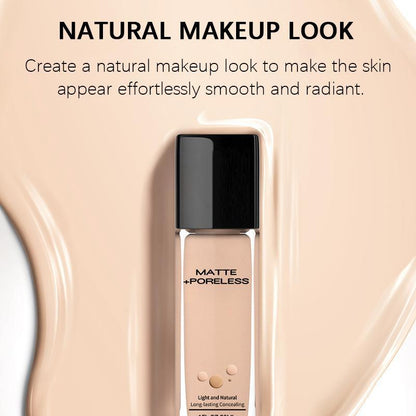 Matte Oil-free Liquid Foundation, Lightweight Moisturizing Foundation, Medium Coverage Makeup Product for Women & Girls