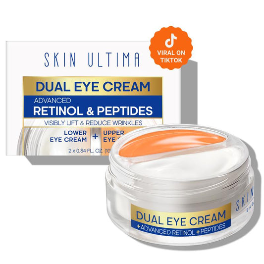 Dual Eye Creams with Retinol & Peptides, Moisturizing eye cream for Puffy Eyes, Reduce Dark Circles, Wrinkles & Fine Lines, Eye Bags Treatment, Anti-Aging Eye Serum, Eye Cream Lotion for All Skin Types