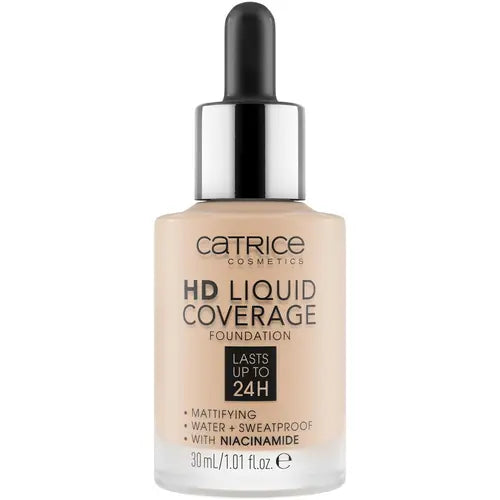 Catrice HD Liquid Coverage Foundation High & Natural Coverage, Vegan & Cruelty Free, Full color