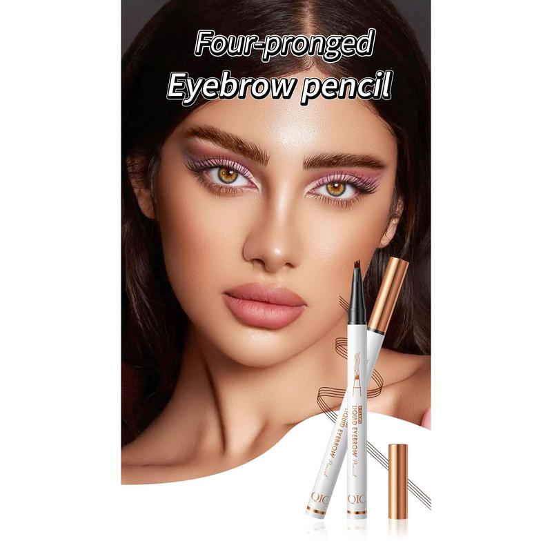 High Quality Four-Head Carving Eyebrow Tattoo Liquid Eyebrow Pencil Makeup Not Smudge Non-Decolorizing Makeup Waterproof Sweat-Proof Quick-Drying Long Lasting and Does Not Fade Eyebrow Pencil Cosmetic