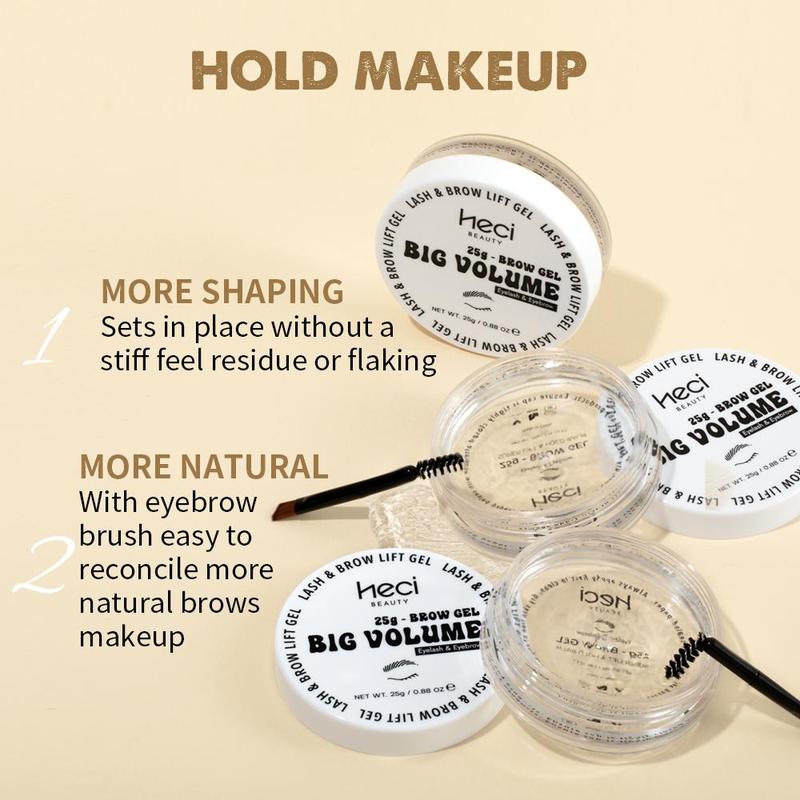 Eyebrow Gel, Transparent Eyebrow Setting Gel, Waterproof Eyebrow Setting Cream, Long Lasting Eyebrow Styling Gel with Brush, Eyebrow Makeup Tool