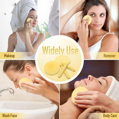 Facial Cleansing Sponge (120pcs), Round Face Wash Sponge, Face Scrubber, Professional Facial Cleaning Tool for Women & Men