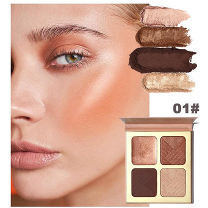 4-color Highlight Contouring Palette, Shimmering Highlighter Makeup Palette, Multifunctional Makeup Palette Suitable For All Skins