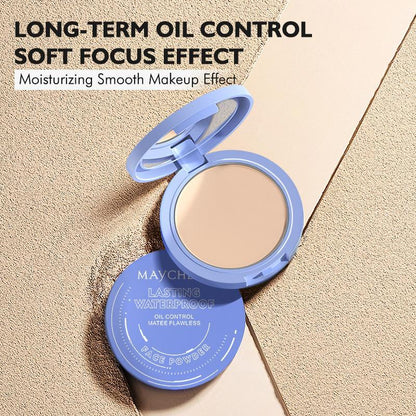 Long-lasting Oil Control Pressed Powder for Summer Gift, 1/3 Counts Matte Flawless Makeup Setting Powder, Summer Back To School Makeup Cosmetic, Makeup Products