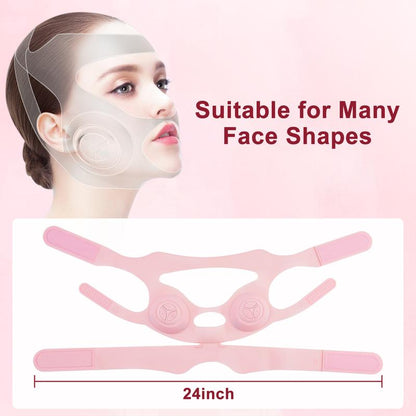 Face V Line Tape Massager,Soft Fabric Chin Strap for Double Chin,Smart Double Chin V Line Mask Lifting Belt with Magnetic Massage,Wearable V Face Beauty Device for Women, Valentine gift