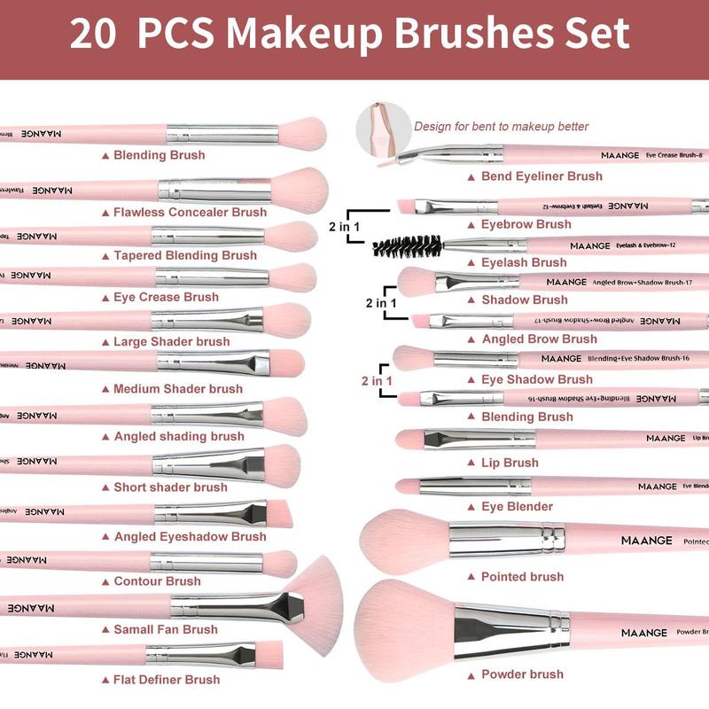 Makeup Tool Set (27pcs/set), Back to School?Facial Makeup Brush Set & Powder Puff & Beauty Sponge & Wash Bag, Professional Makeup Tool Set for Women