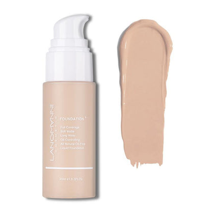 1 Piece Matte Long-lasting Foundation, Oil Control Foundation, Moisturizing Liquid Foundation, Contouring, Dark Skin Covering, Highlighting, Concealing Foundation Cream, Full Coverage Flawless Makeup Cream, Long Lasting Lightweight Concealer Foundation