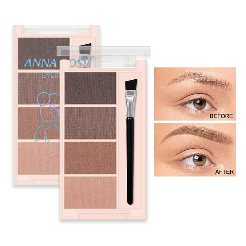 4 Color Eyebrow Powder Palette (1 Piece), Long Lasting Waterproof Eyebrow Powder, Smudge Proof Eye Brow Product For Women & Girls, Makeup Accessories