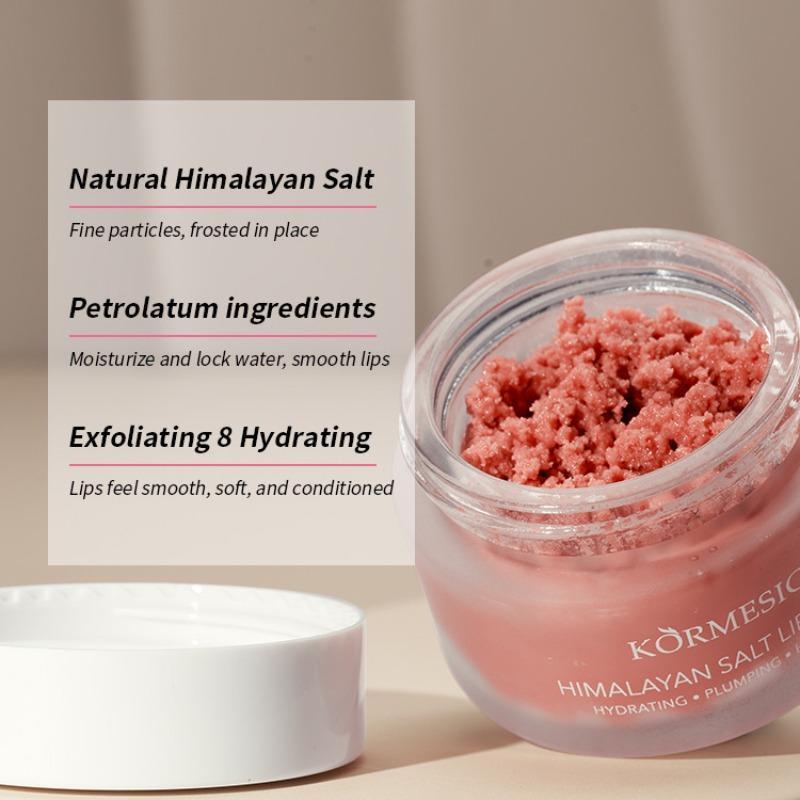 Himalayan Salt Lip Scrub, 1 Count Exfoliating Lip Masks, Hydrating Lip Care Product for Women & Girls