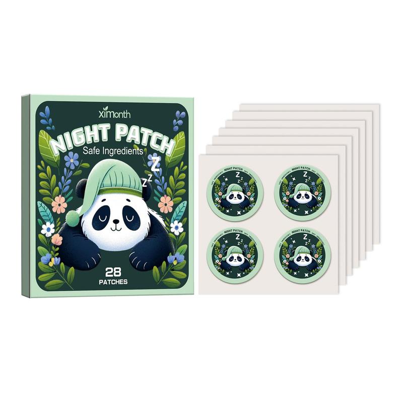 Cartoon Plants Pattern Sleeping Patches, 28pcs/box Night Sleeping Patches for Stress Relief, Self-adhesive Relaxation Patches for Sleeping, Napping