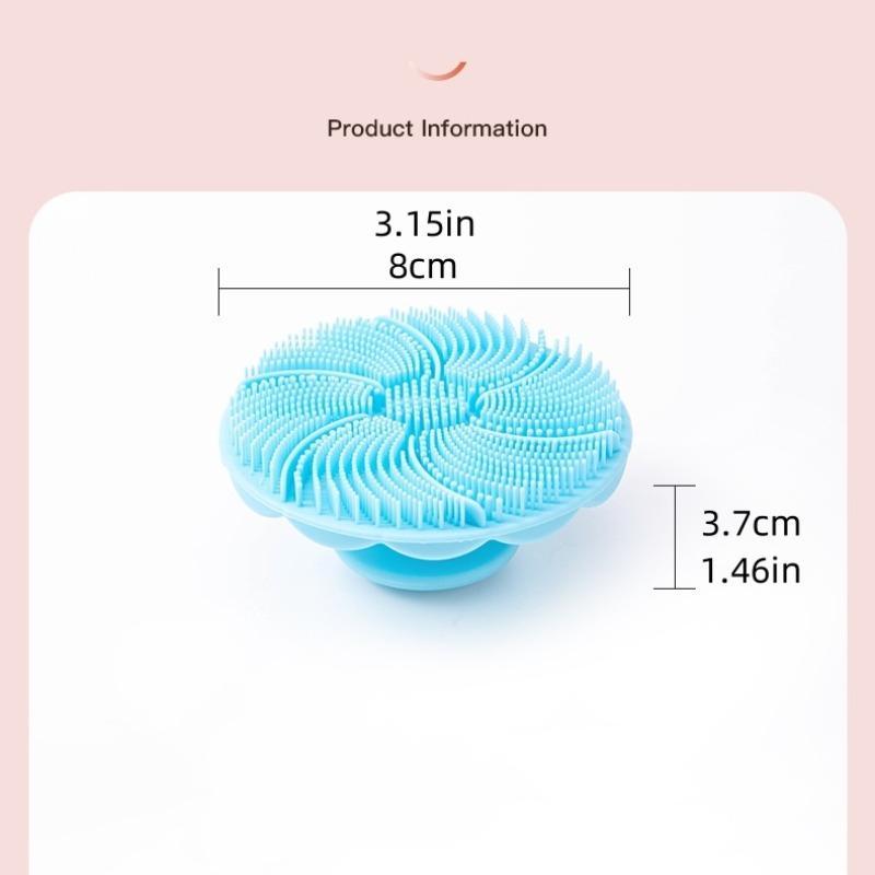 Silicone Face Scrubber, 1 Count Mini Portable Handheld Exfoliating Face Scrubber, Deep Cleansing Skin Massage Brush for Daily Skincare Bathroom Vacation Salon Hotel