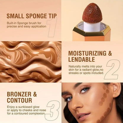 Long Lasting Comfort Skincare Liquid Bronzer, Bronzing Drops Cosmetic Matte Silky Lightweight Shadow Contour, Makeup Cosmetic for Women