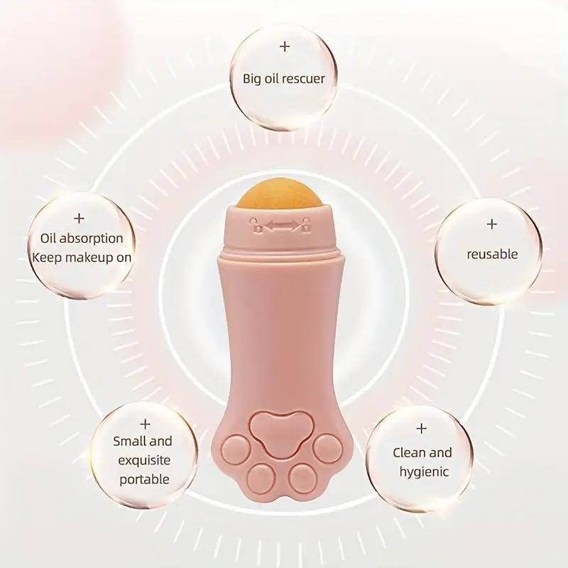 Cat Claw Facial Massager, Oil Absorbent Makeup Remover Ball, Cleaning & Makeup Remover Tool for Women & Girls