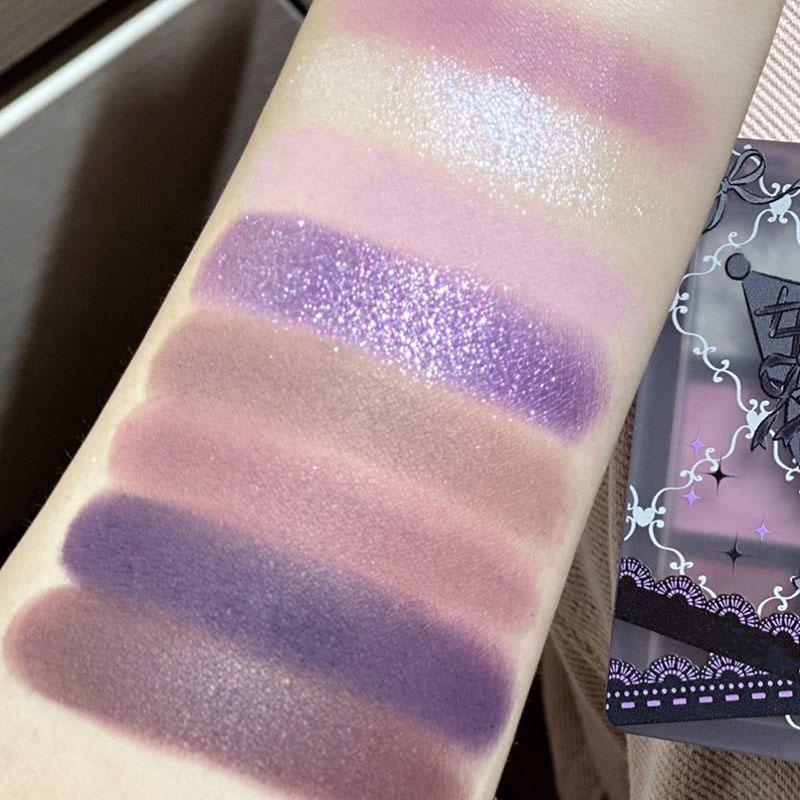 Music Festival Makeup 9 Color Purple Tones?Eyeshadow Palette, Matte Glitter Shimmering Eye Shadow Makeup Palette, High Pigmented Colorful Eye Makeup Product