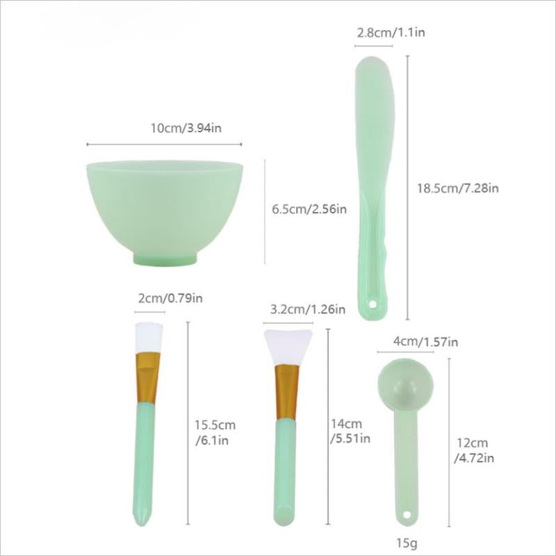 Mask Brush and Bowl Set, 5pcs/set Including Mask Applicator Brush, Mask Bowl, Mask Scrapers & Mask Spoon, Mask Kit for DIY Masks Mud Mask Clay Mask