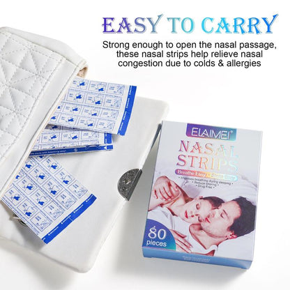 Breathable Nasal Strips, 80pcs/set Comfort Nasal Patch To Improve Breathing & Reduce Snoring , Beauty & Personal Care Product