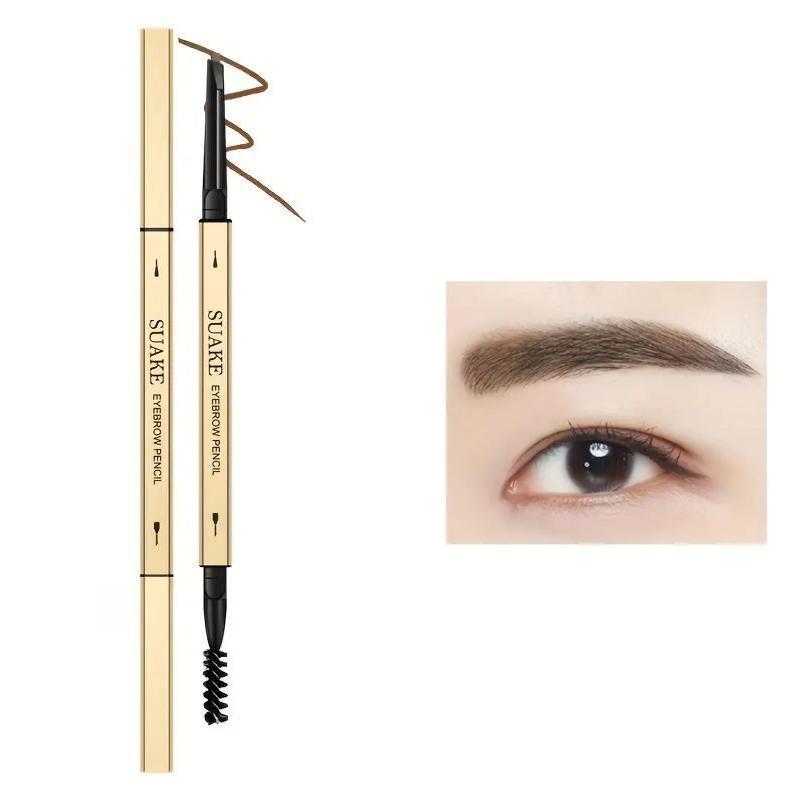 Double-ended Eyebrow Pencil with Eyebrow Brush, 5pcs/set Waterproof Long Lasting Eyebrow Pencil, Brow Styling Makeup Brush Set