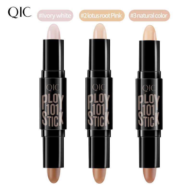 2 In 1 Double-end Highlight & Contour Stick, Versatile Makeup Balm Stick For Highlighting, Brightening, Contouring, Concealing, Shadow Drawing, Portable Multifunctional Makeup Stick