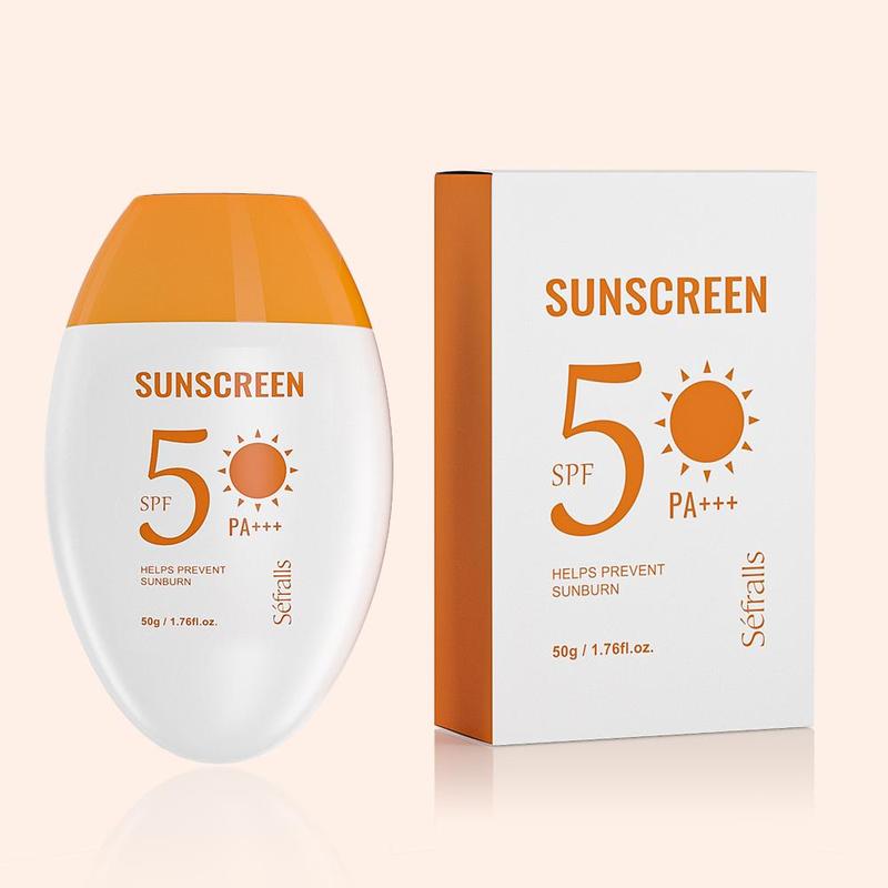 50g Spf50 Pa+++ Sunscreen, Moisturizing Sunscreen, Lightweight and Refreshing Lotion-like Texture, Sunscreen for Men and Women