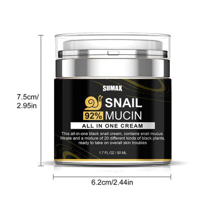 50ml Snail Mucin All in One Cream, Moisturizing Skin Care Product, Deeply Hydrate & Nourish Lotion for All Skin Types