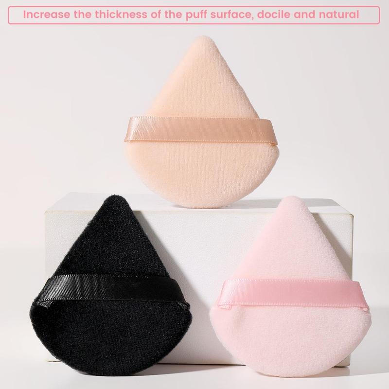 Comfort Skincare Triangle Powder Puff, Soft Makeup Sponge Puff, Dry & Wet Use Makeup Puff for Liquid Foundation, Face & Body Powder, Concealer, Cream