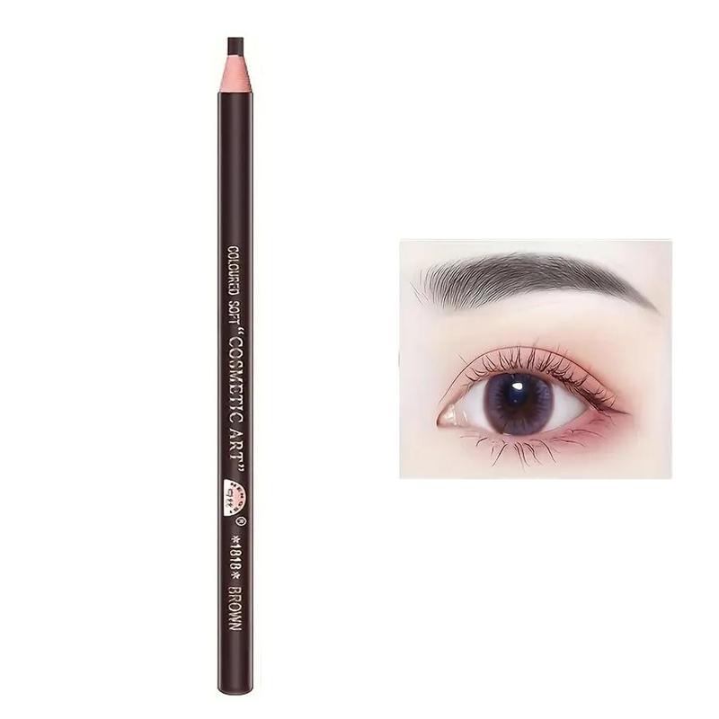 Long Lasting Eyebrow Pencil, 1 Count Natural Look Smudge Proof Eyebrow Pencil, Brow Styling Brush, Sweat Proof High Pigmented Brow Shading & Filling Pencil