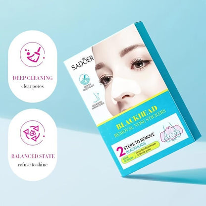 10pcs/box Blackhead Remover Nose Strips, Deep Cleansing Nose Strips, Nose Pores Cleaning Stickers, Facial Treatment Supplies