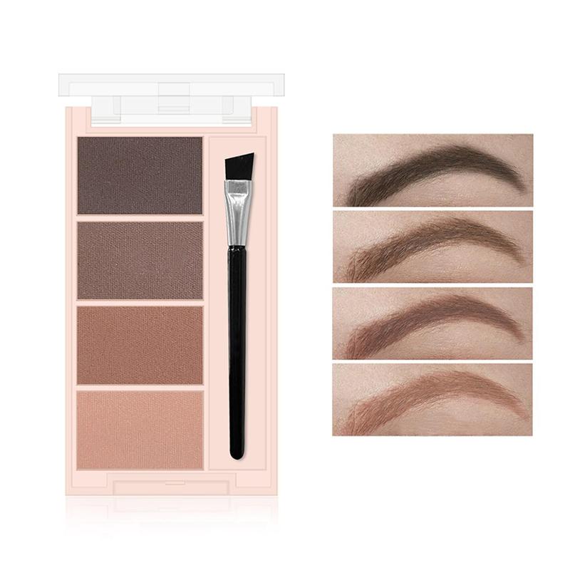 4 Color Eyebrow Powder Palette (1 Piece), Long Lasting Waterproof Eyebrow Powder, Smudge Proof Eye Brow Product For Women & Girls, Makeup Accessories